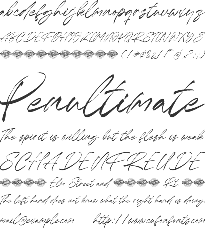 Clestige Rowland font preview