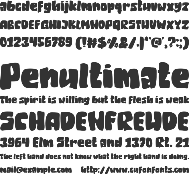 Madep Ngulon font preview