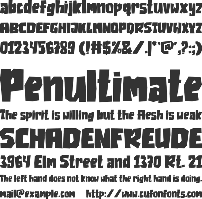 Njaluke font preview
