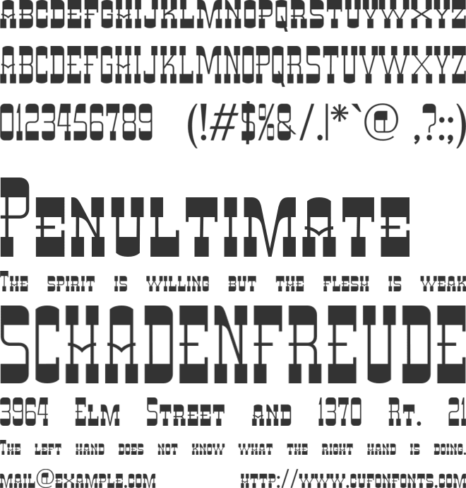 Binose font preview
