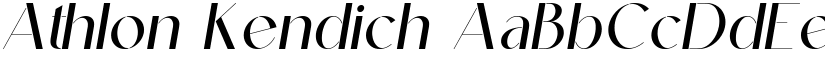 Athlon Kendich font