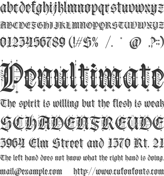 Gryphire Black font preview