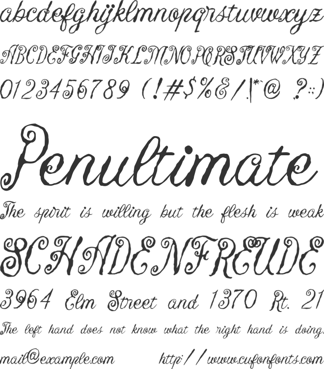 Postcard Daydream font preview