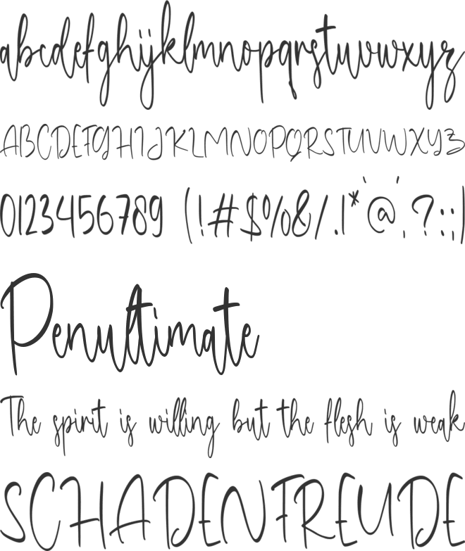 Hestqila font preview