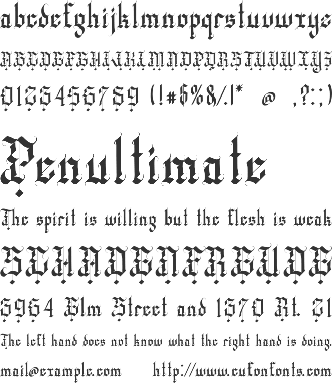 Wedgen Holdeza font preview