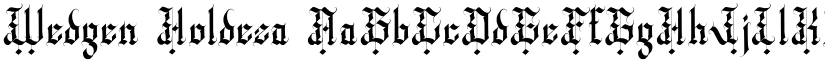 Wedgen Holdeza font download