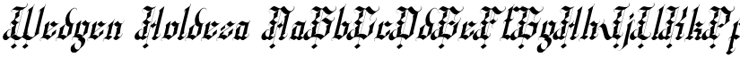 Wedgen Holdeza font