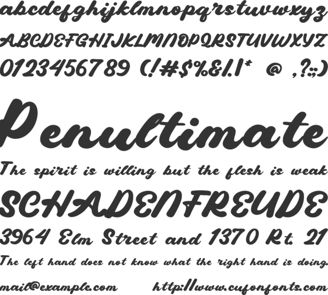 Gestclo font preview