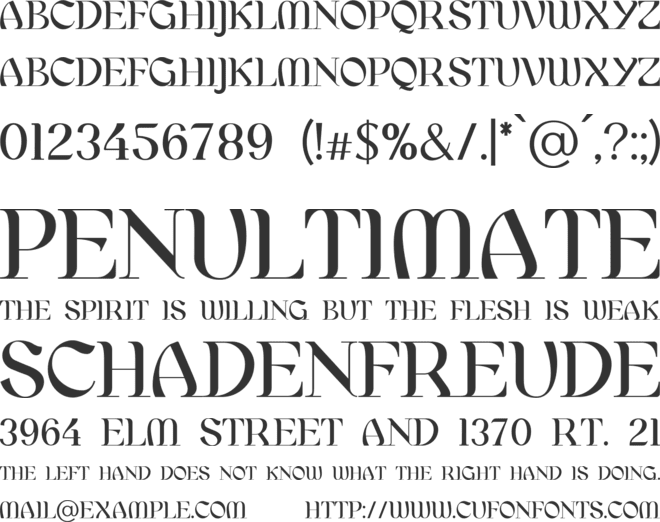 Prestige Display Vintage Roman Elegant font preview