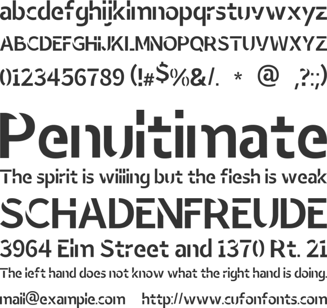 VELODROME Futuristic Tech Stencil font preview