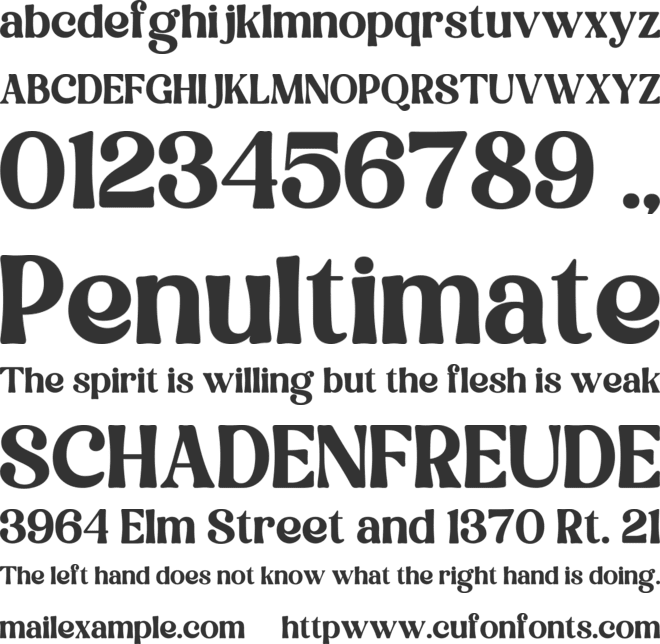 East Kind font preview
