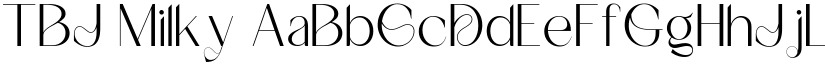 TBJ Milky font