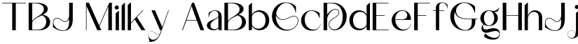 TBJ Milky font