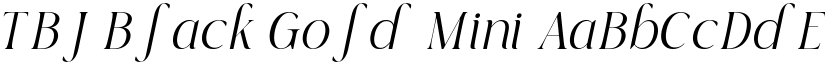 TBJ Black Gold Mini font