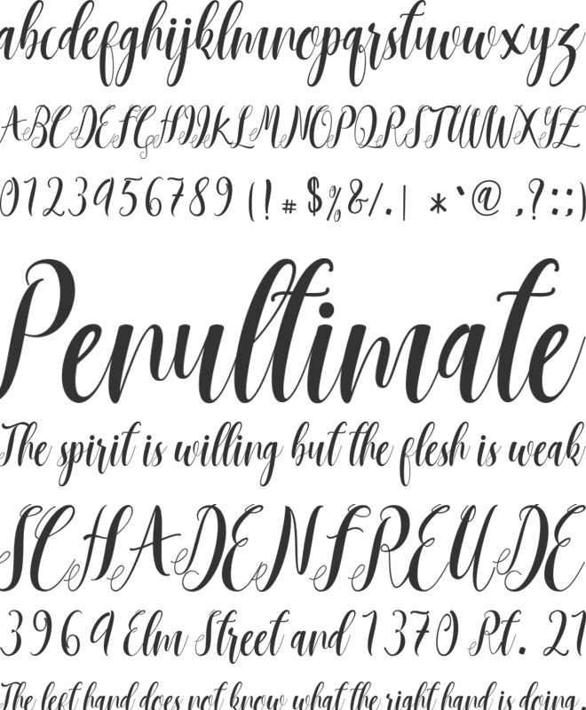 Mantana free font preview