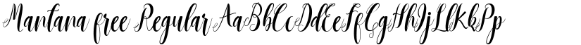 Mantana free Regular font