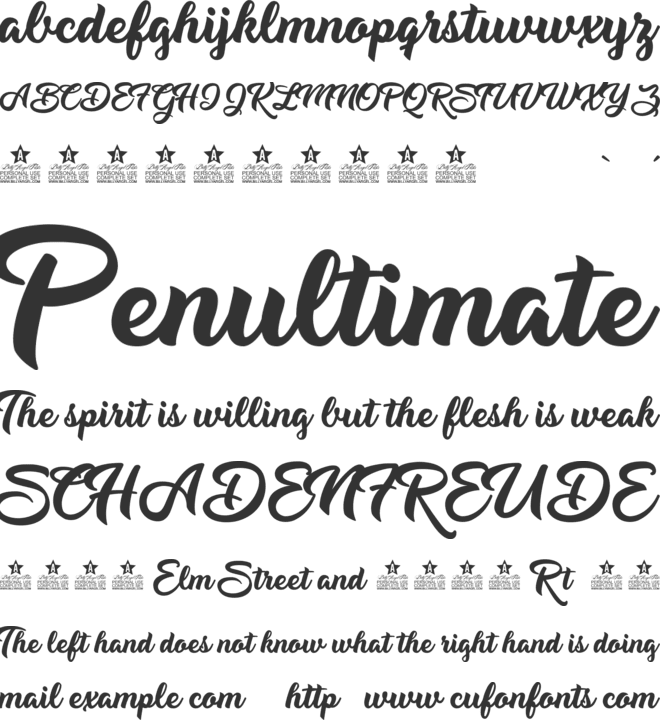 Dirty Queen Personal Use font preview