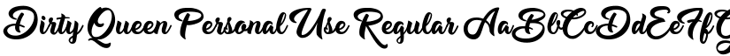 Dirty Queen Personal Use Regular font