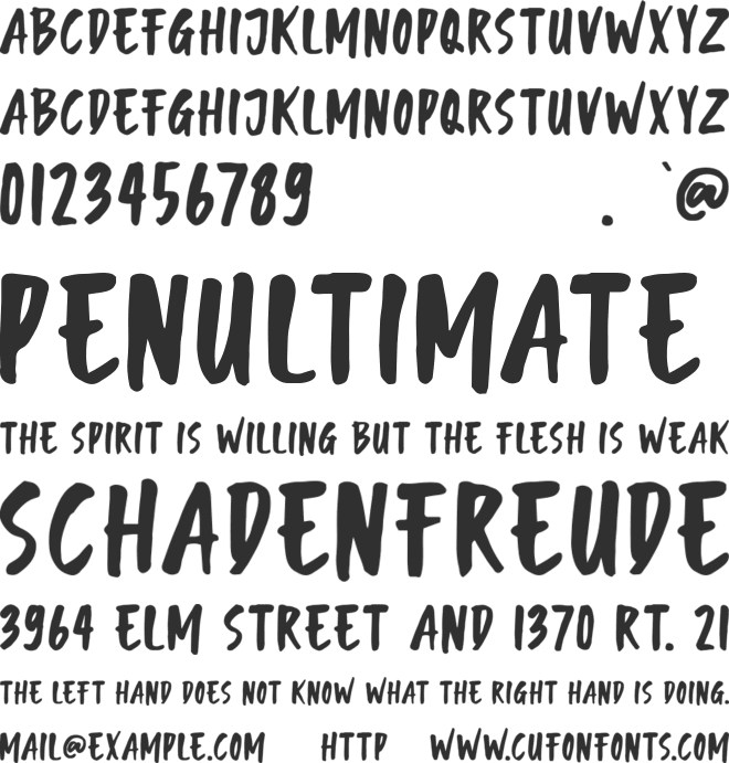 Monthey font preview