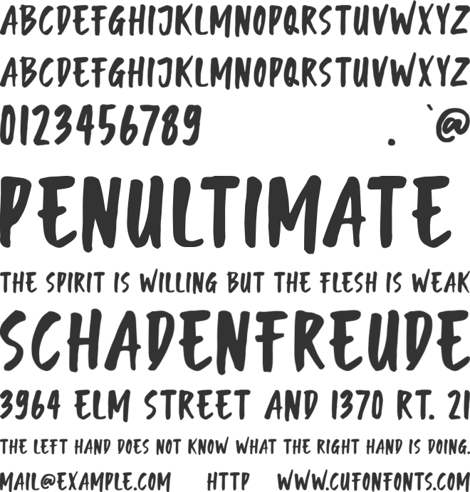 Monthey font preview