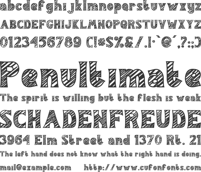Childhood font preview
