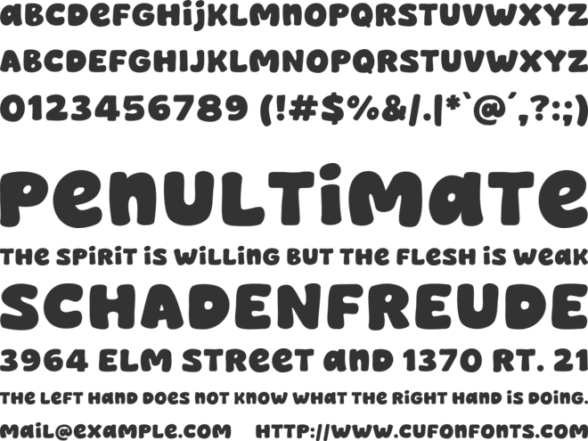 Creamy Chicken font preview