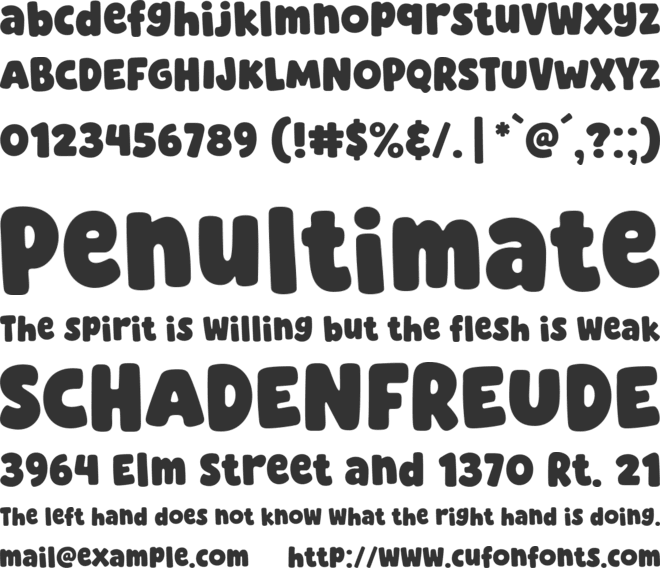 Super Bouncer font preview