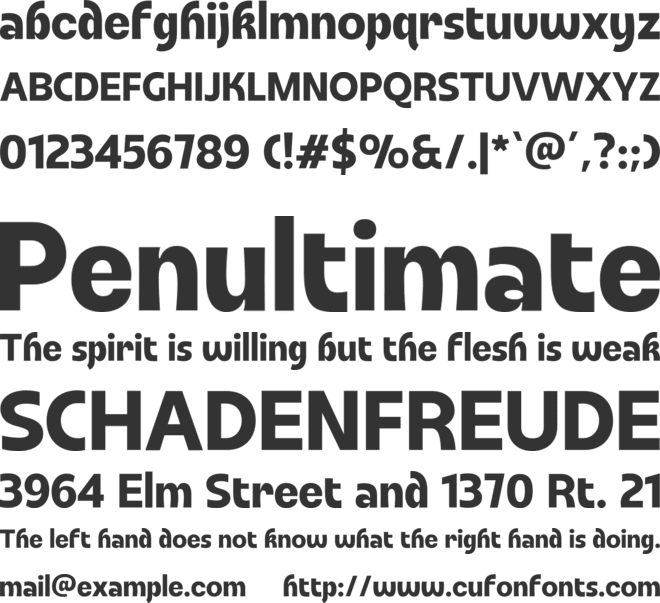 Super Jello font preview