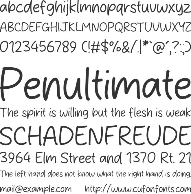 Gold Notes font preview