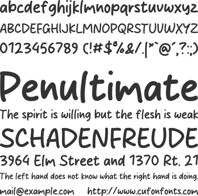 Back Nature font preview