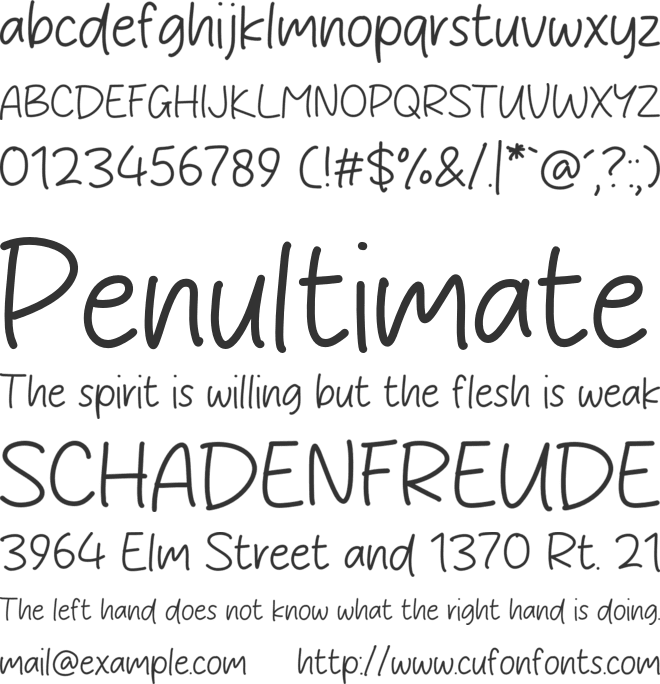 Stroke Bone font preview