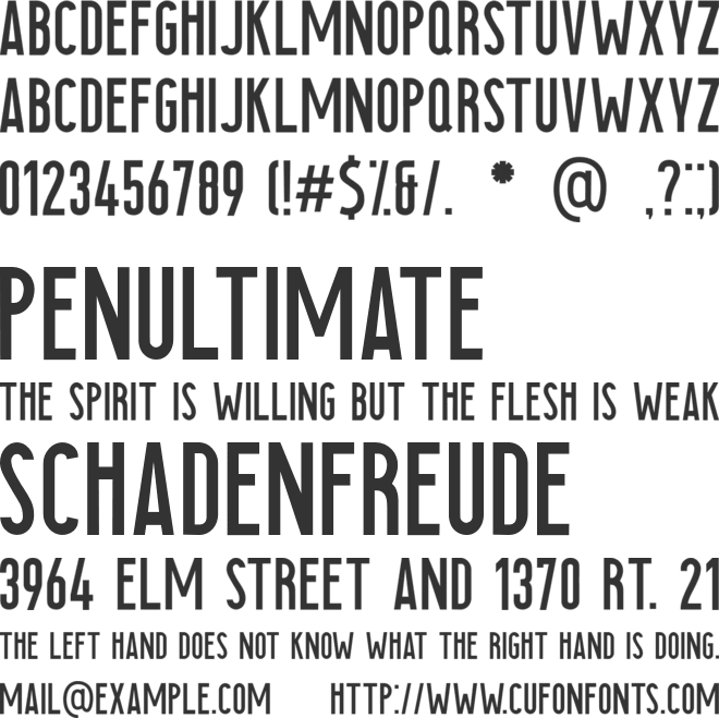 Searocks font preview