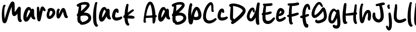 Maron Black font download