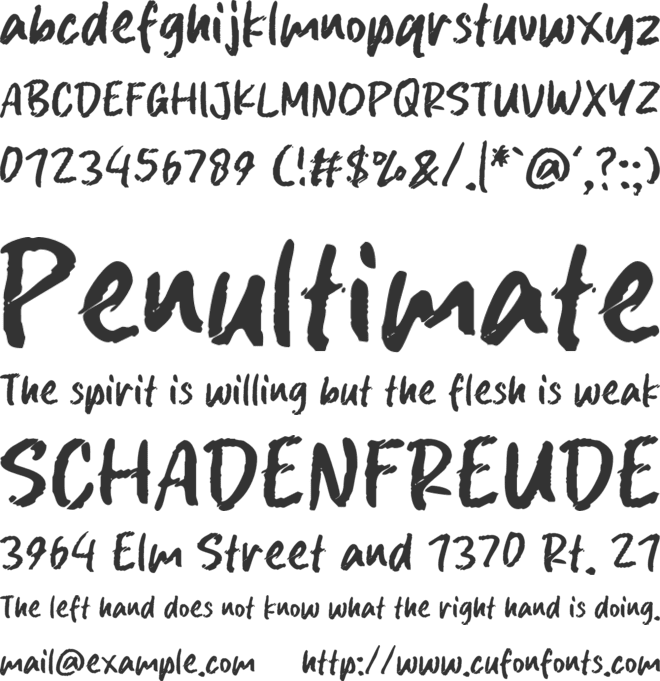 Rainy Calm font preview
