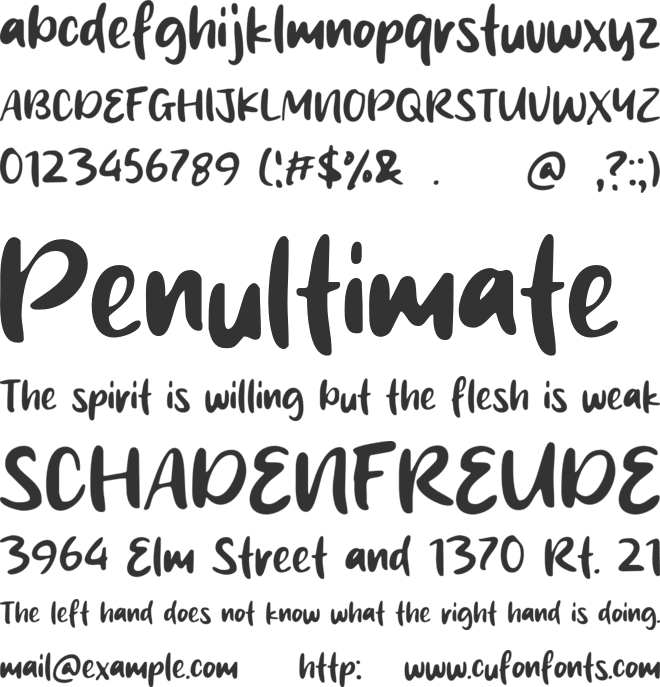 Crative Think font preview