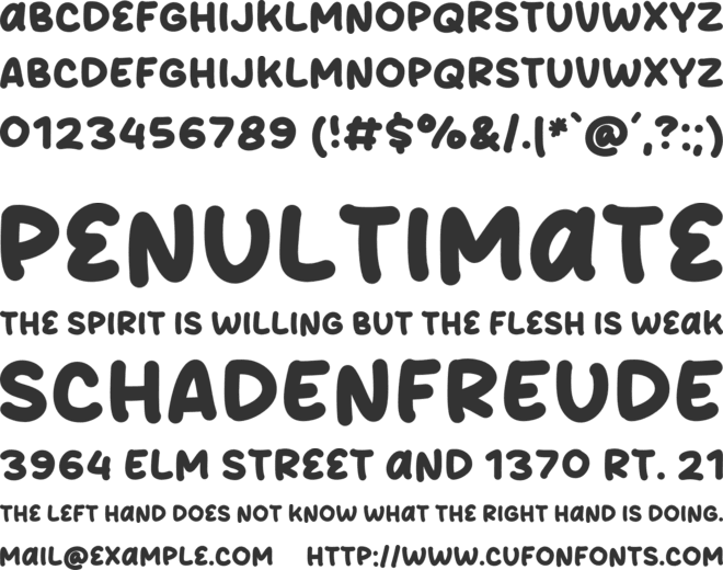 Kindheart font preview