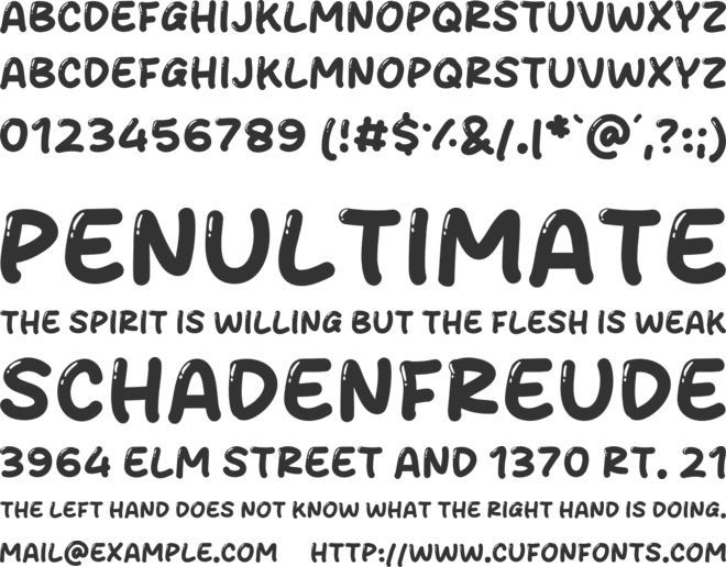 Candy Fruits font preview