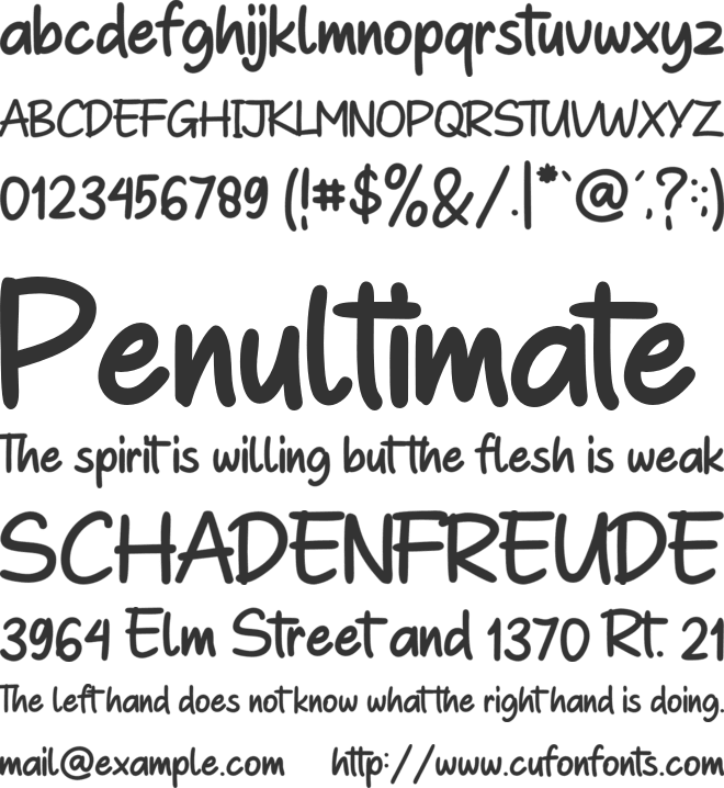 Bebas Note font preview