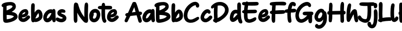 Bebas Note font