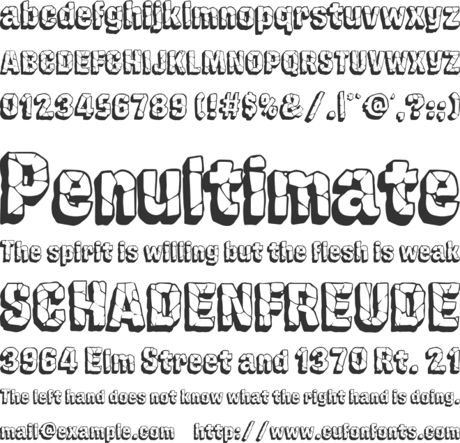 The Stone Tribes font preview