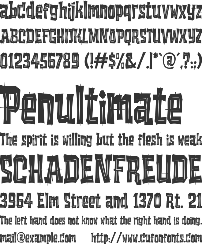 The Bandit and the Lone Rider font preview