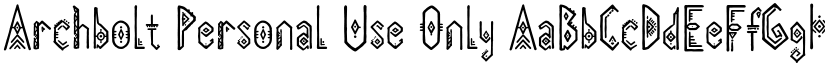 Archbolt Personal Use Only font download