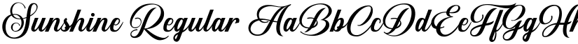 Sunshine Regular font