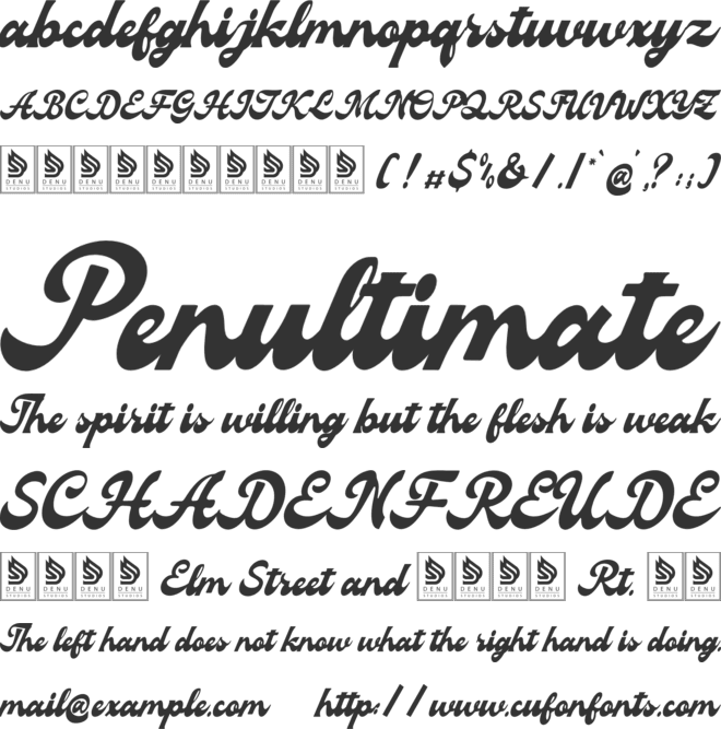 Signage Heritage font preview