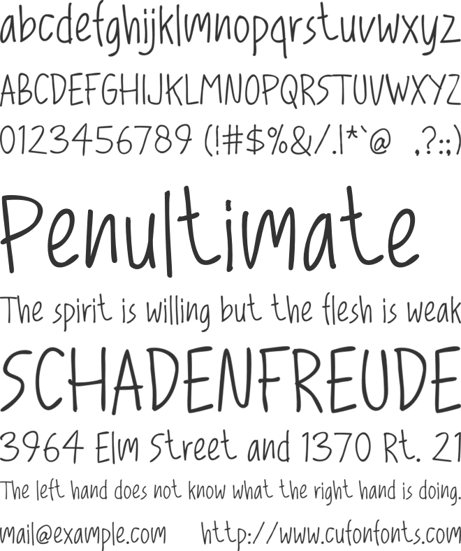 Handwit font preview