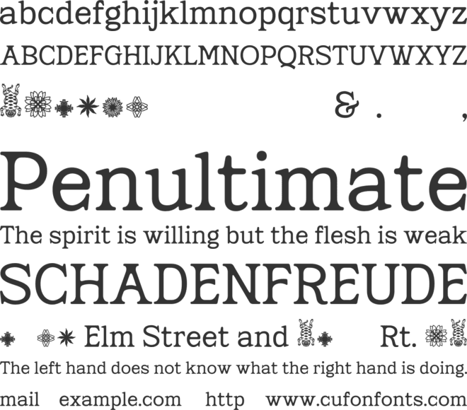 Marzena font preview