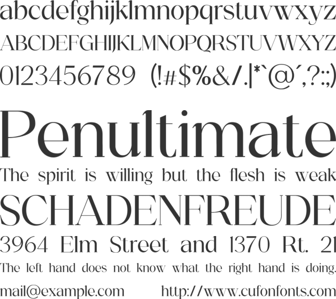 Quirk Modula Fancy Serif Modern font preview