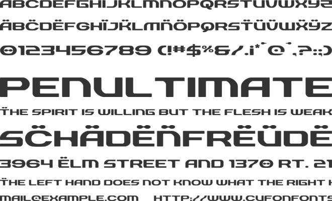 vOiture font preview