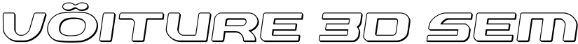 vOiture 3D Semi-Italic font