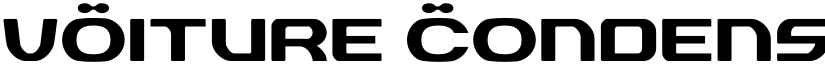 vOiture Condensed font